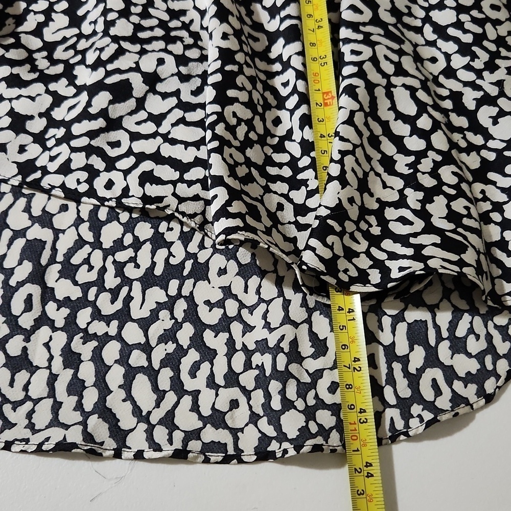 Forever 21 Dress Womens Size L Cheetah Print Sundress Cocktail Black Silver - Picture 11 of 13